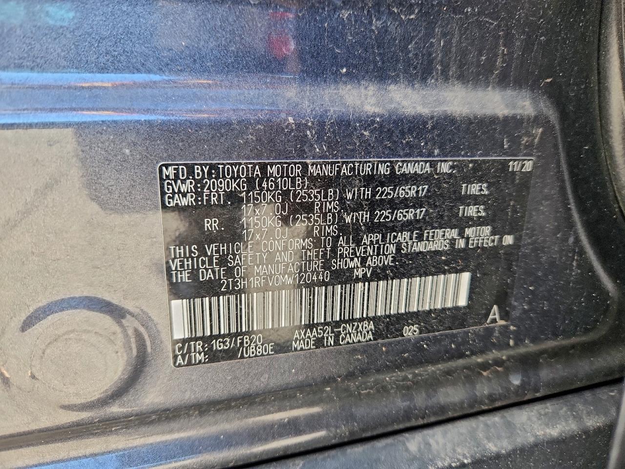 2021 TOYOTA RAV4 LE photo 12