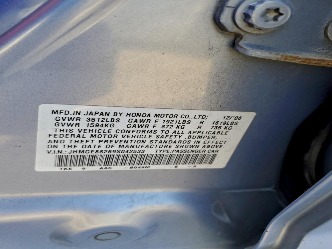 2009 HONDA FIT photo 14