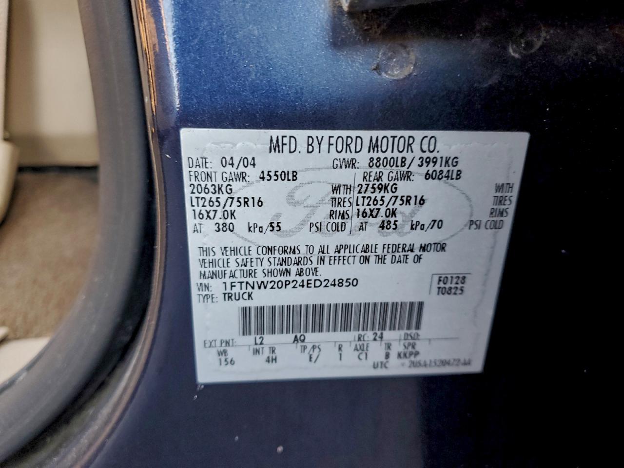 2004 FORD F250 SUPER DUTY photo 23