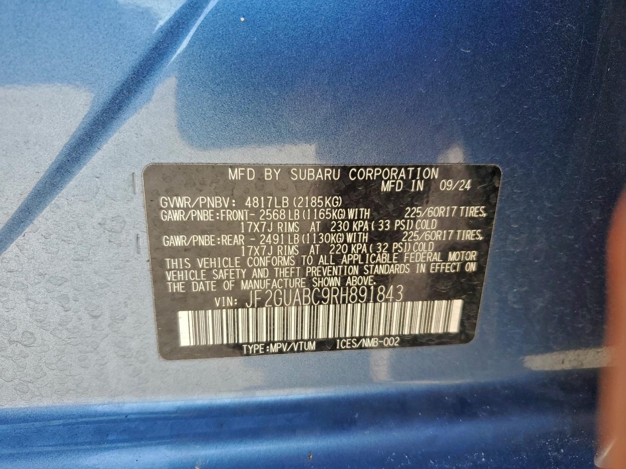 2024 SUBARU CROSSTREK photo 13