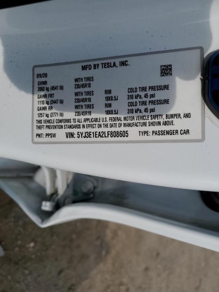 2020 TESLA MODEL 3 photo 12