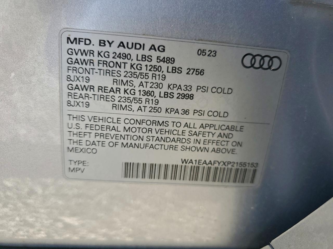 2023 AUDI Q5 PREMIUM PLUS 45 photo 14