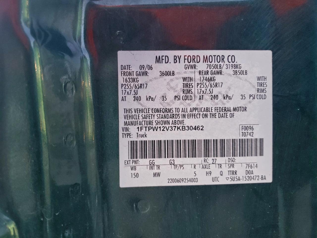 2007 FORD F150 SUPERCREW photo 12