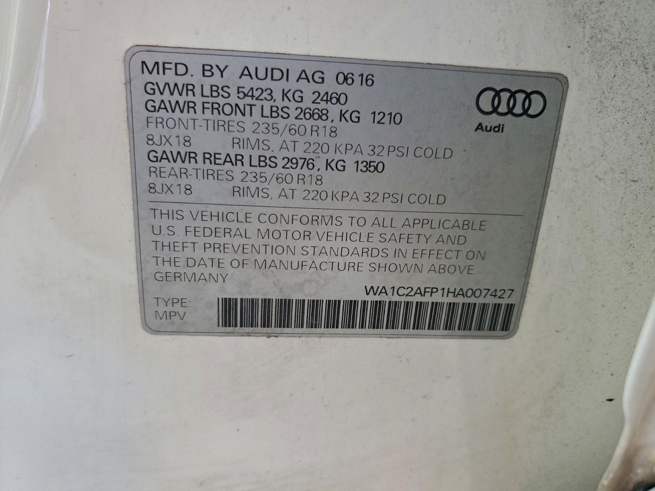 2017 AUDI Q5 PREMIUM photo 13
