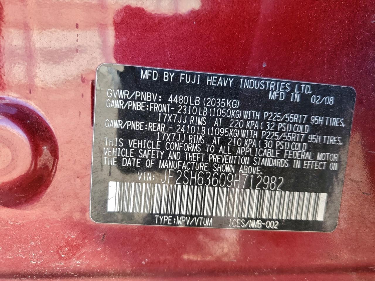 2009 SUBARU FORESTER 2.5X PREMIUM photo 13