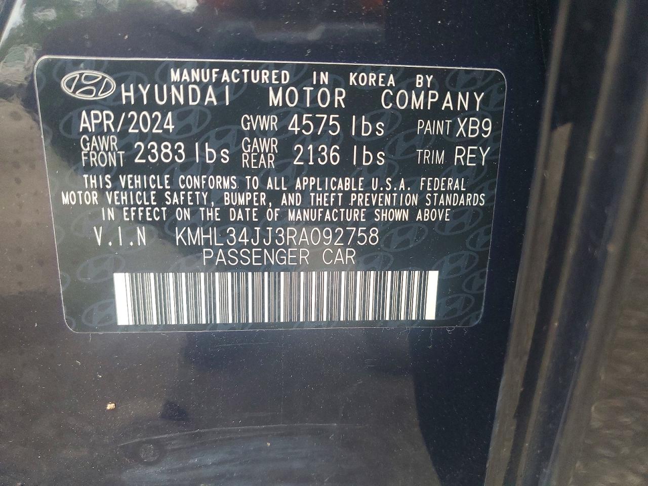 2024 HYUNDAI SONATA HYBRID photo 13