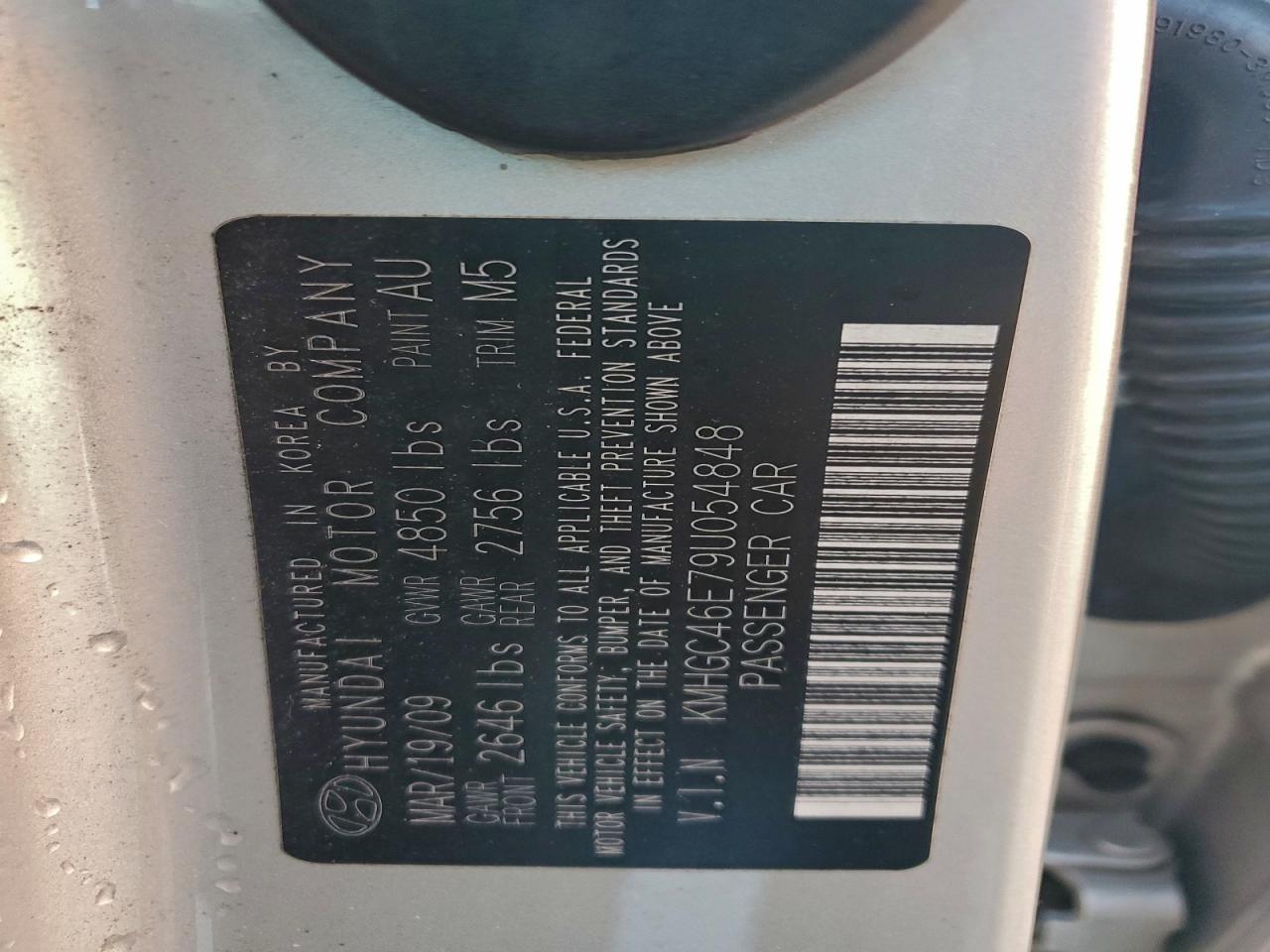 2009 HYUNDAI GENESIS 3.8L photo 12