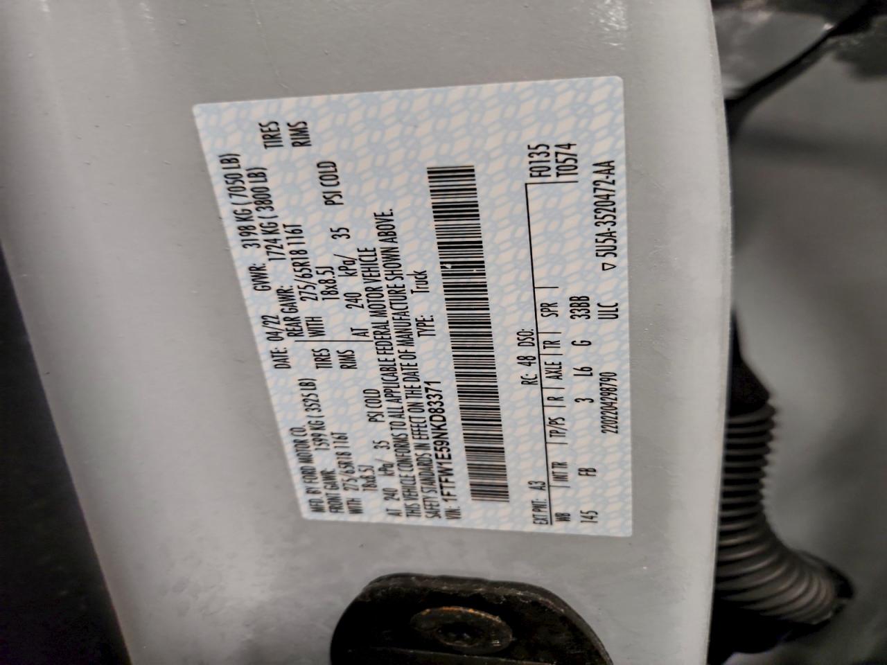 2022 FORD F150 SUPERCREW photo 13