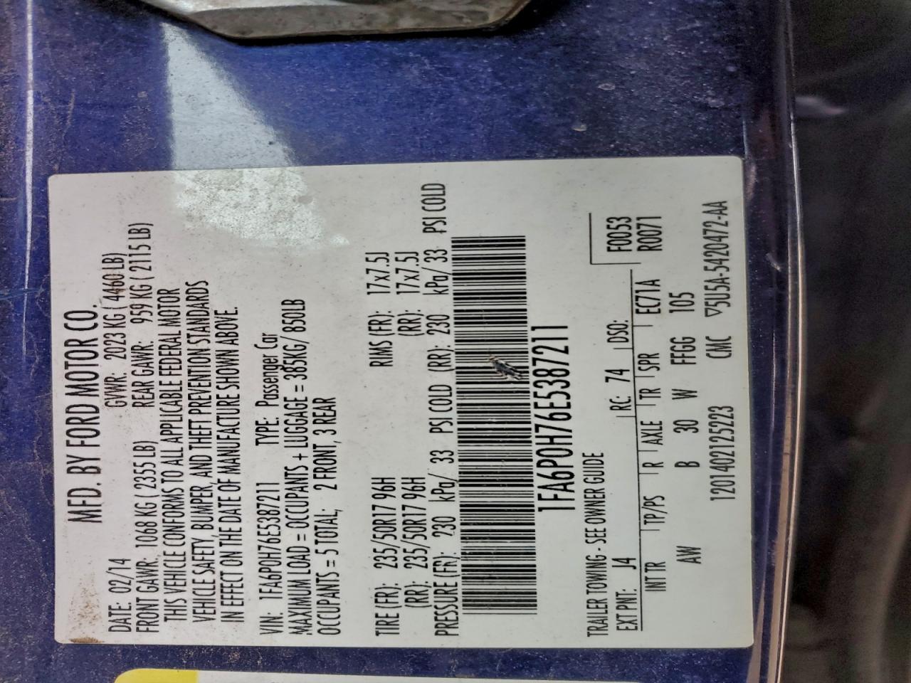 2014 FORD FUSION SE photo 12