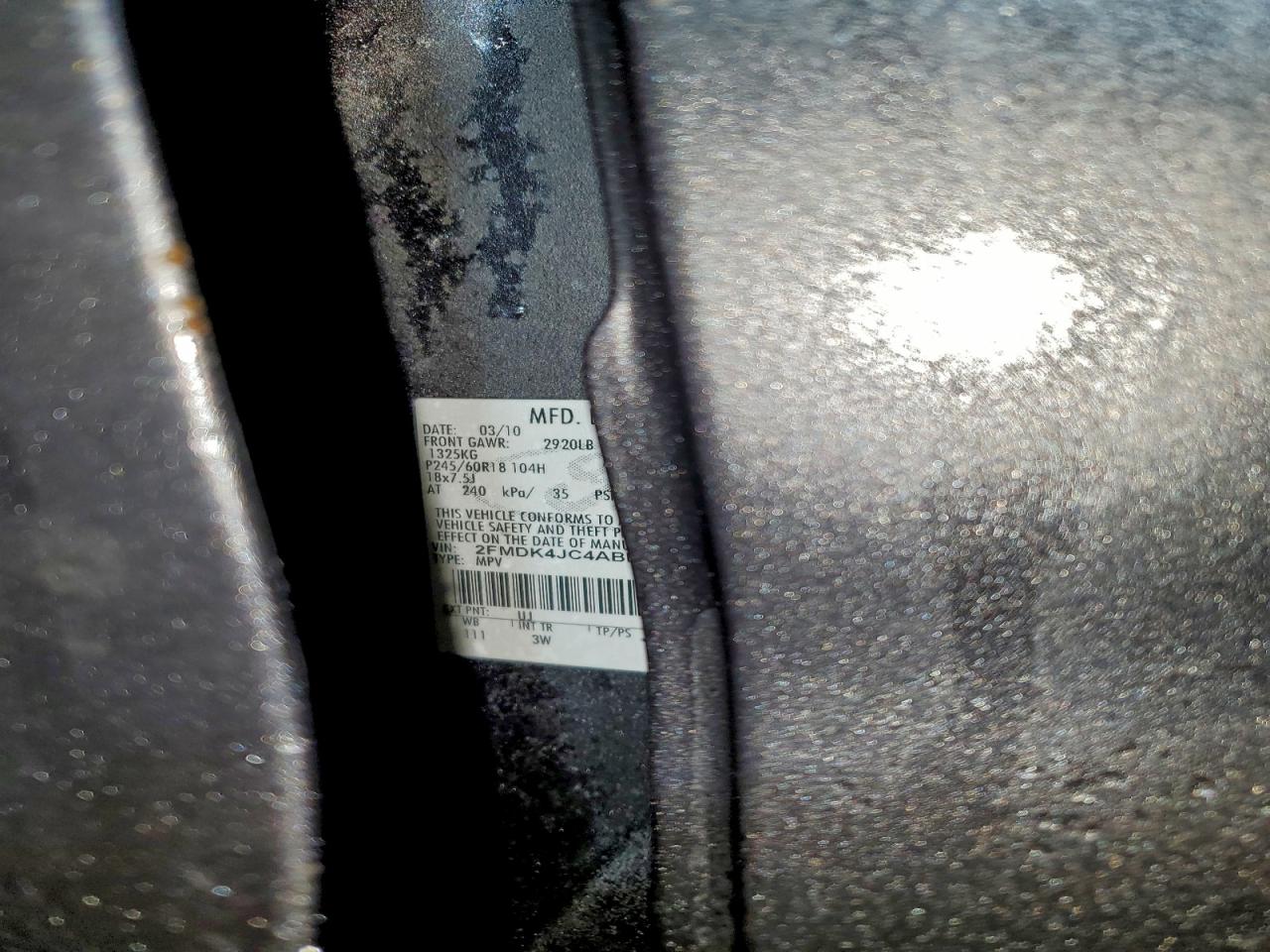 2010 FORD EDGE SEL photo 13