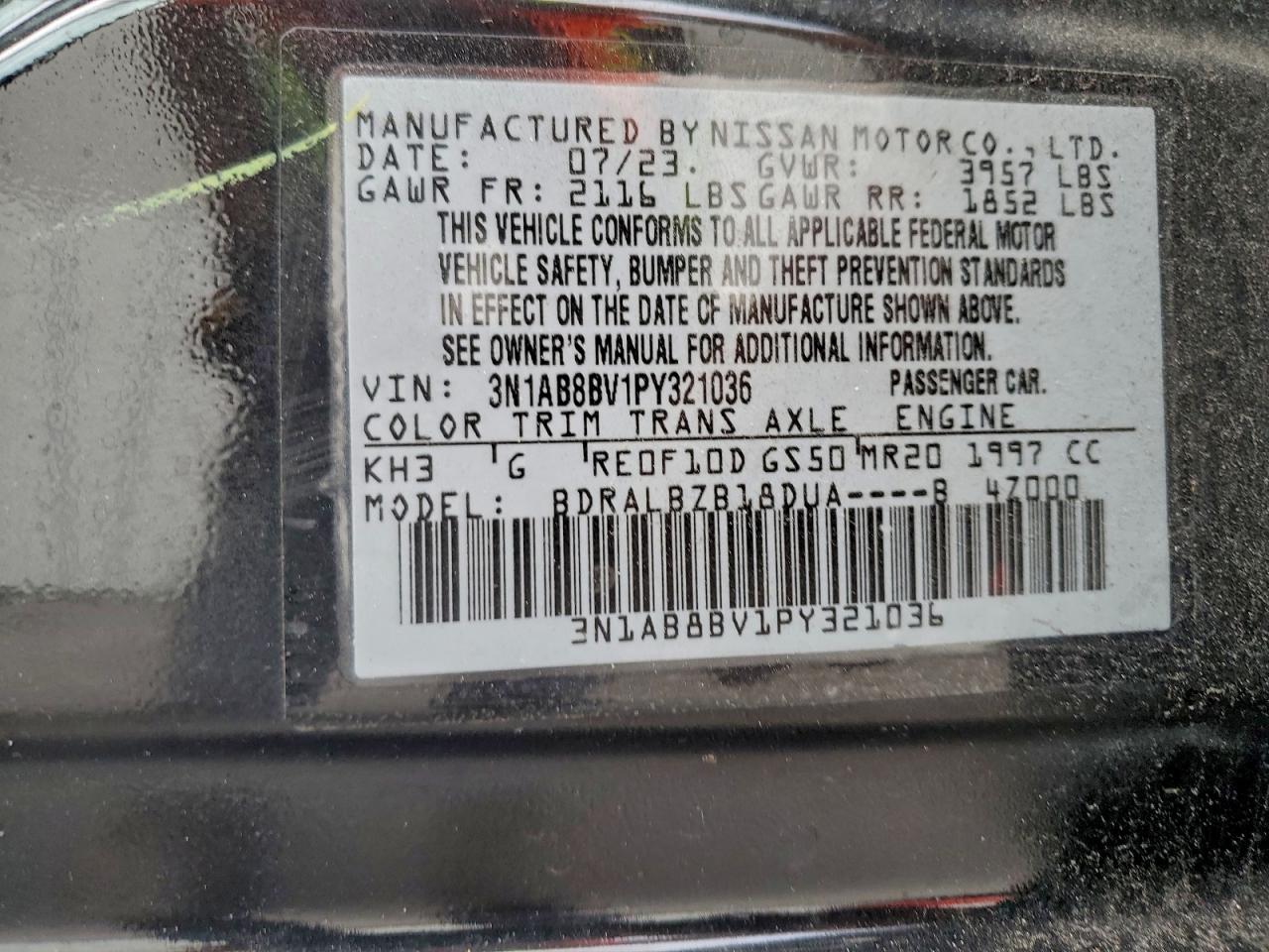 2023 NISSAN SENTRA S photo 23
