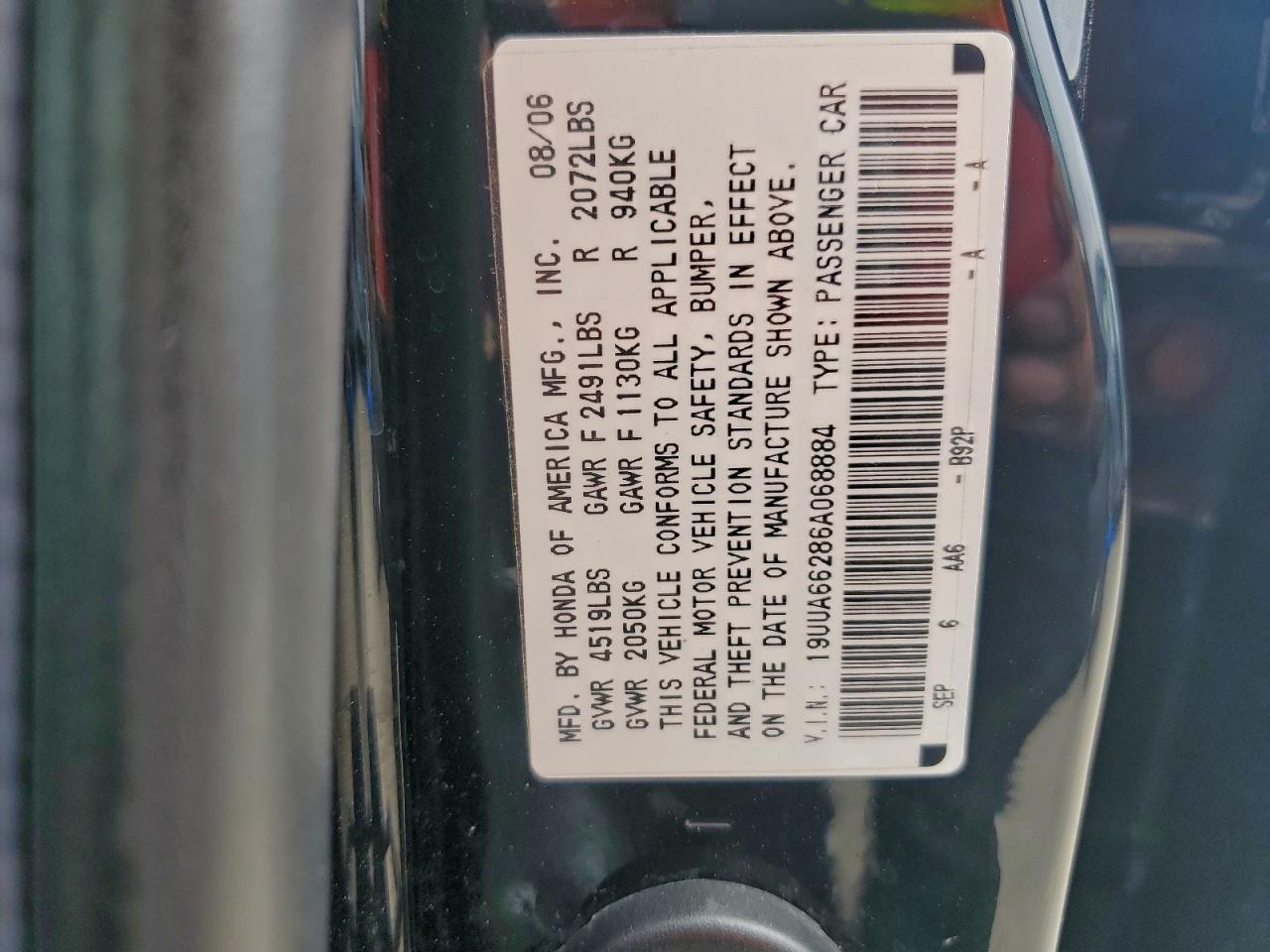2006 ACURA 3.2TL photo 12