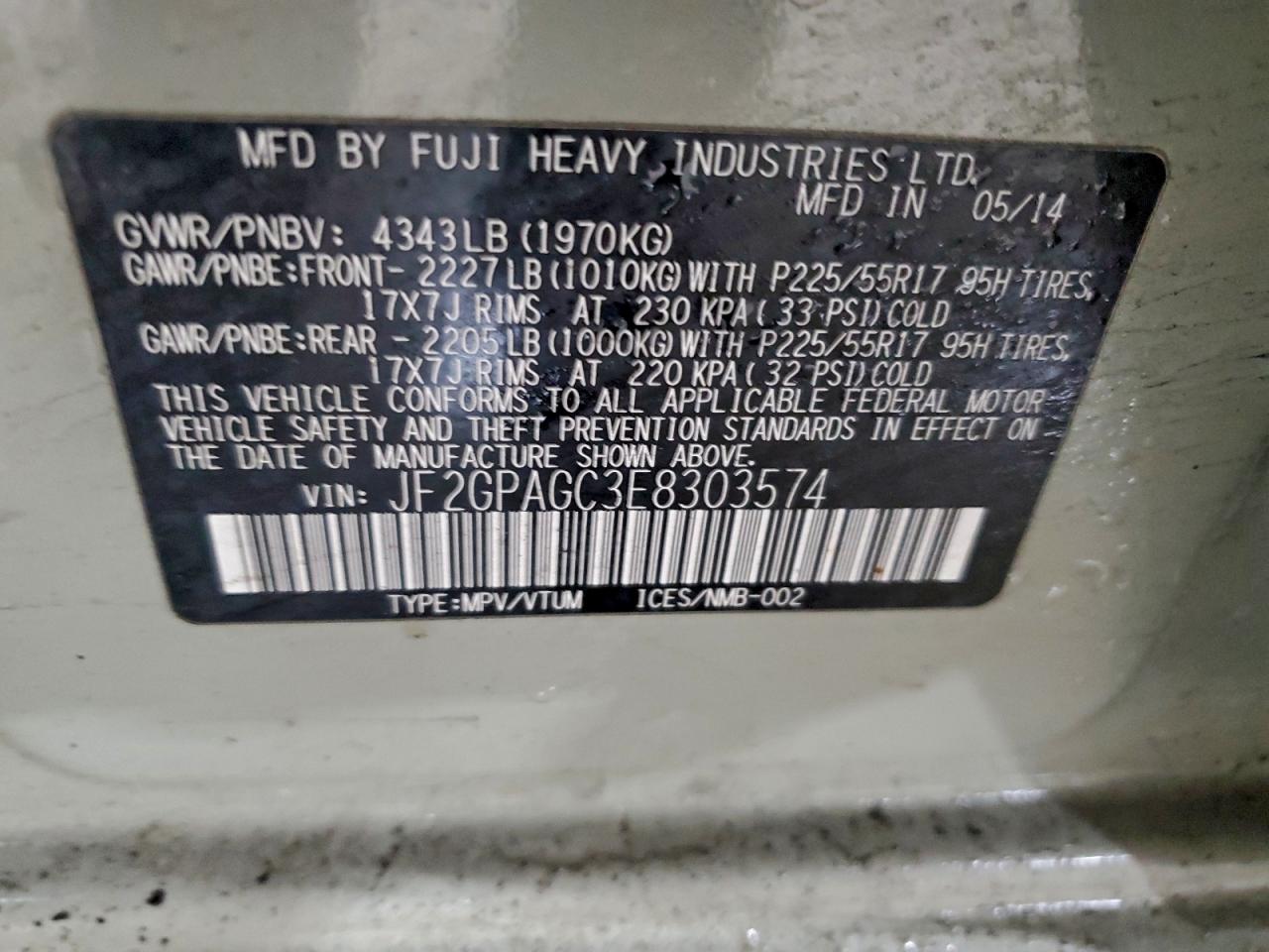 2014 SUBARU XV CROSSTREK 2.0 LIMITED photo 14