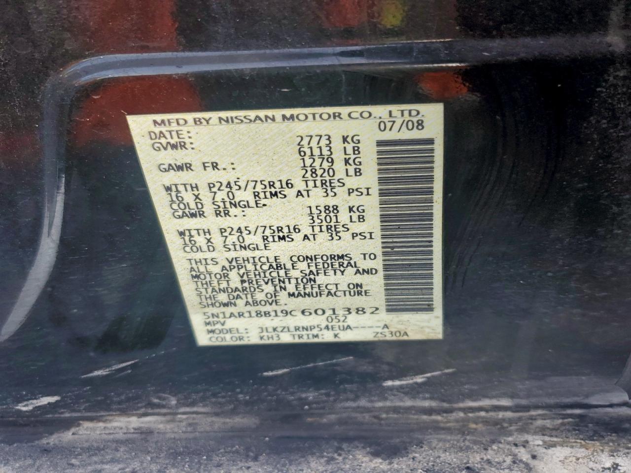 2009 NISSAN PATHFINDER S photo 13