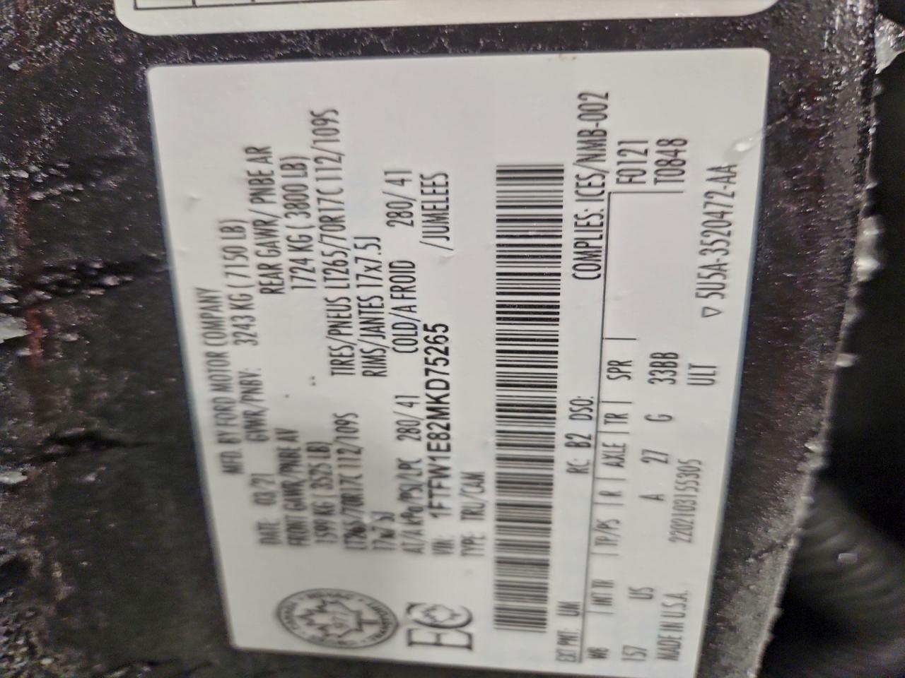 2021 FORD F150 SUPERCREW photo 25