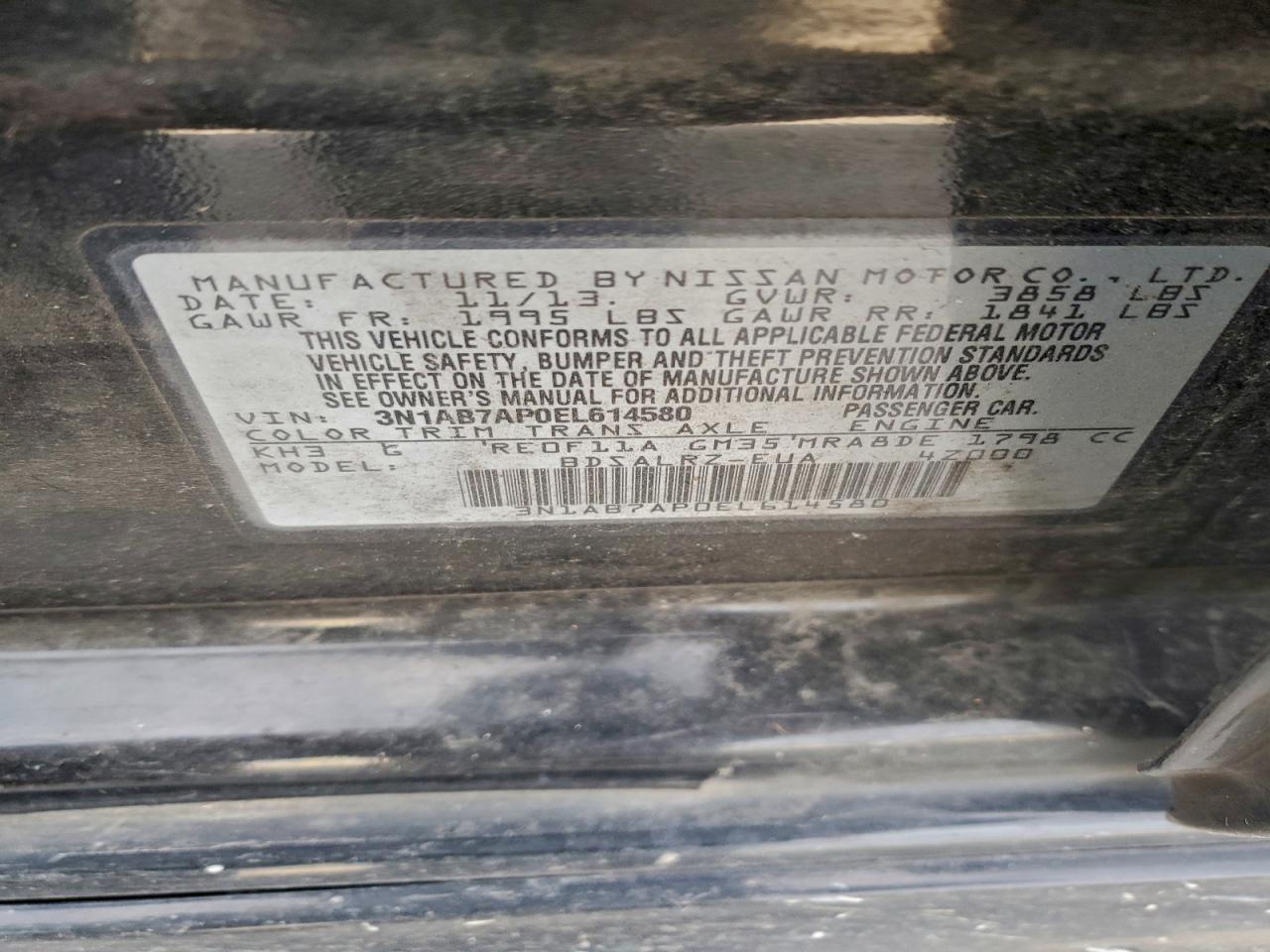 2014 NISSAN SENTRA SR photo 25