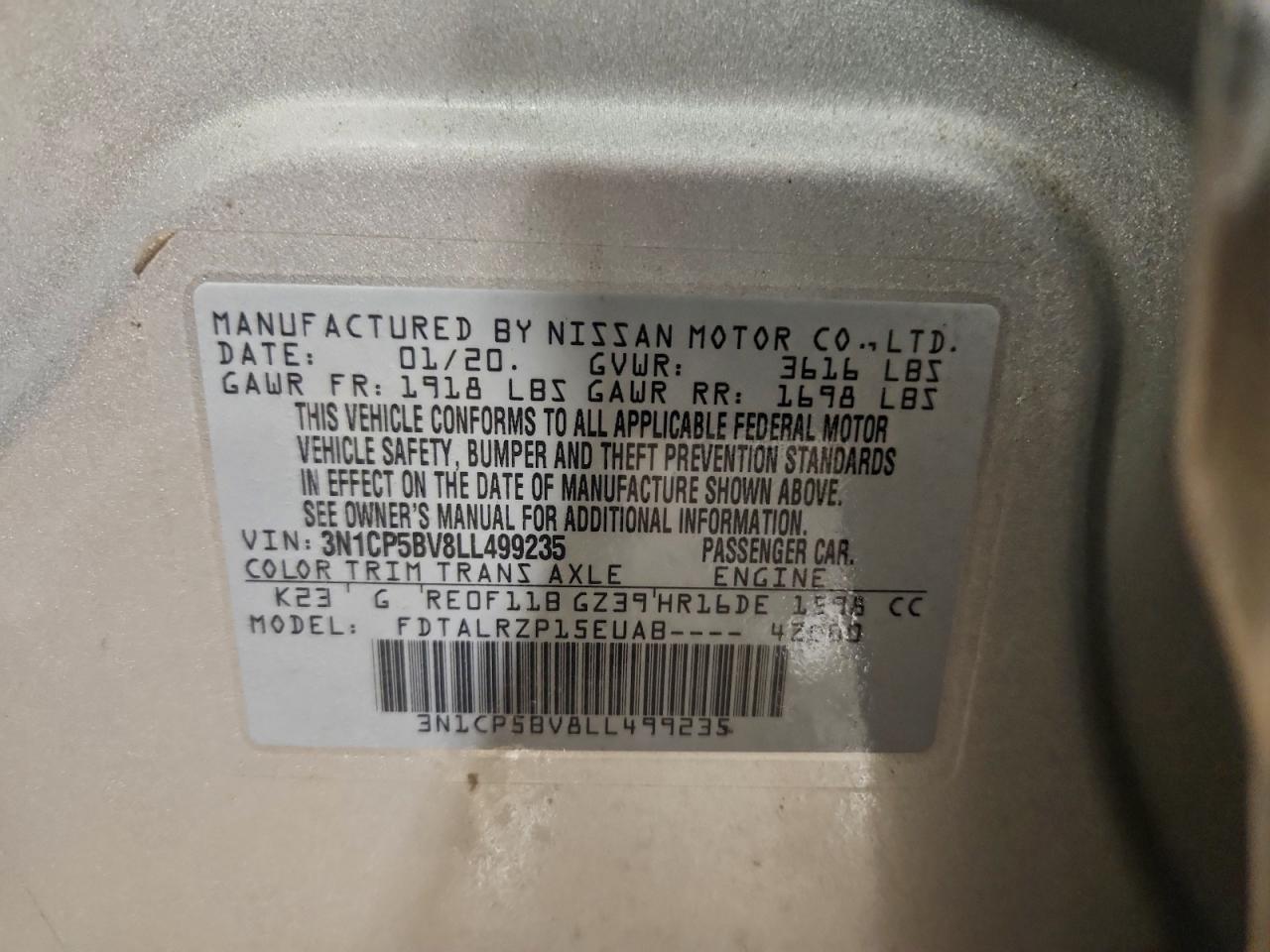 2020 NISSAN KICKS S photo 25