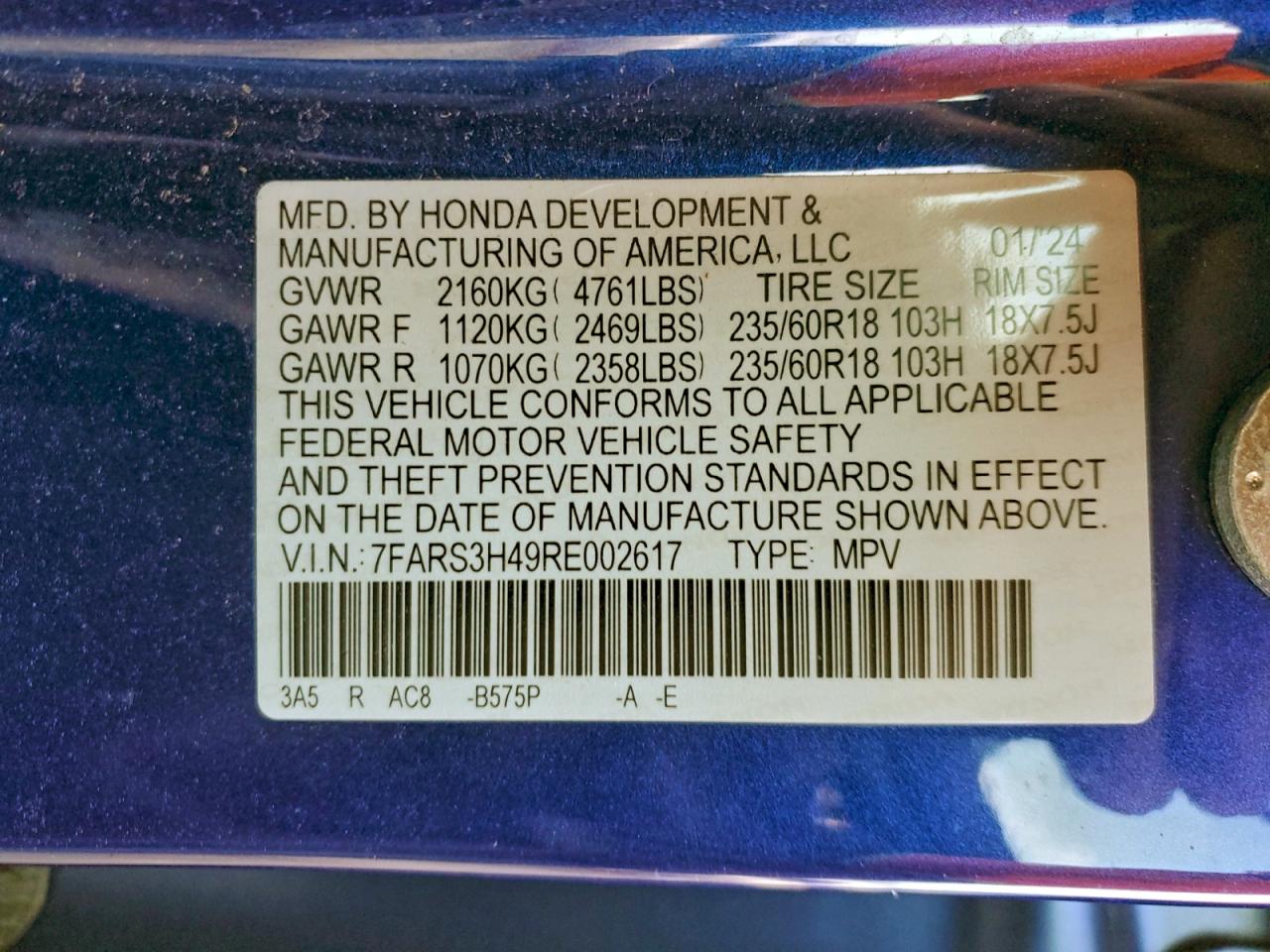 2024 HONDA CR-V EX photo 13