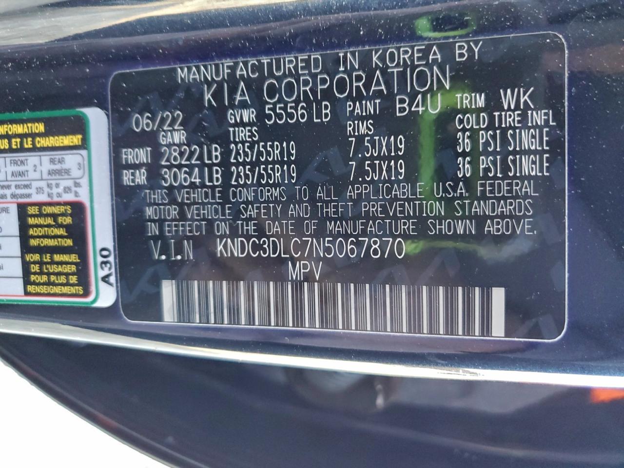 2022 KIA EV6 LIGHT photo 37