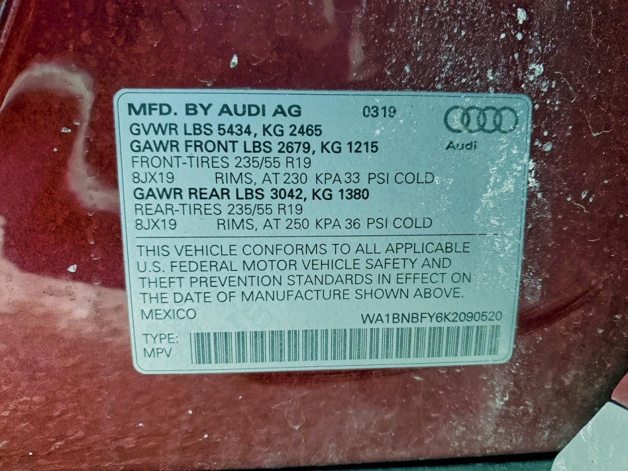 2019 AUDI Q5 PREMIUM PLUS photo 13