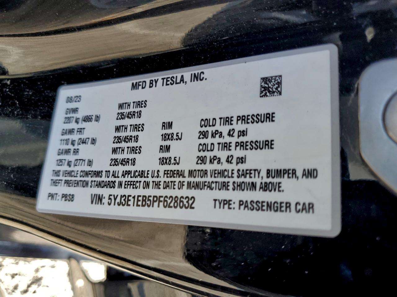 2023 TESLA MODEL 3 photo 12