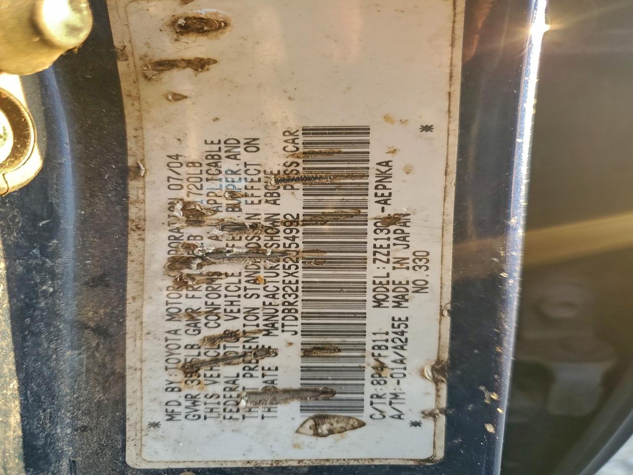 2005 TOYOTA COROLLA photo 25