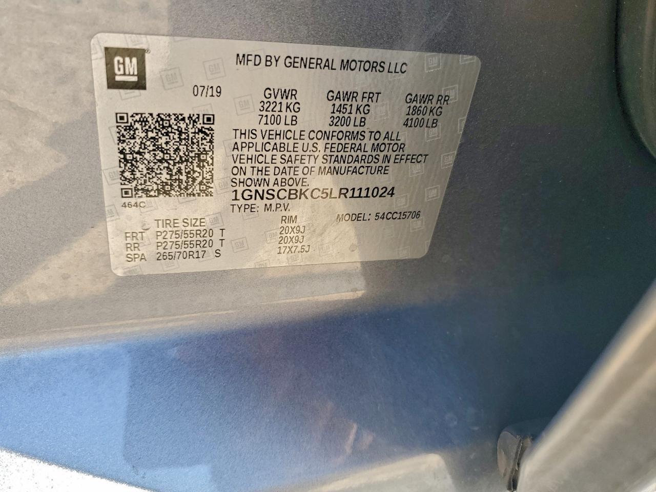 2020 CHEVROLET TAHOE C1500 LT photo 13