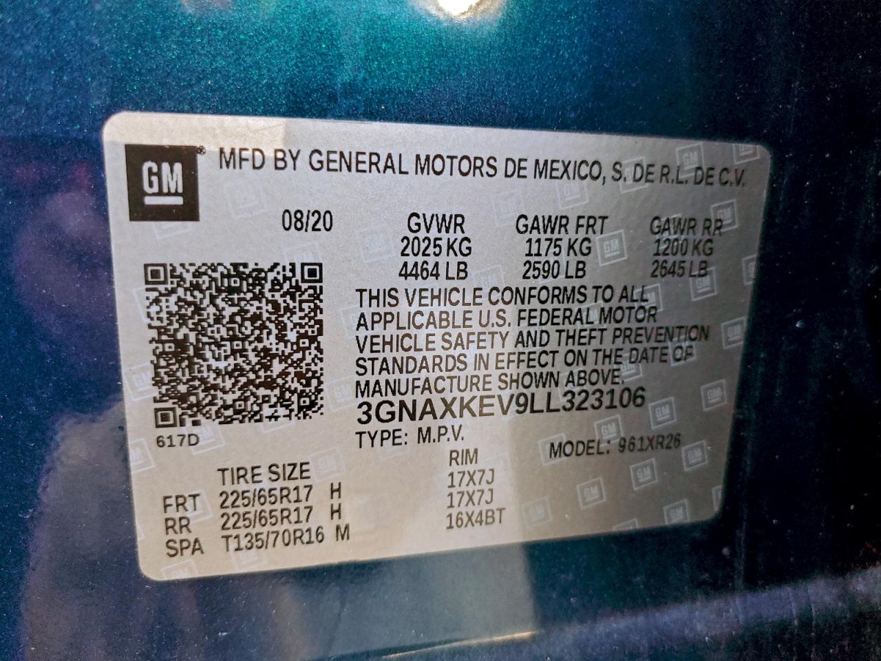 2020 CHEVROLET EQUINOX LT photo 14