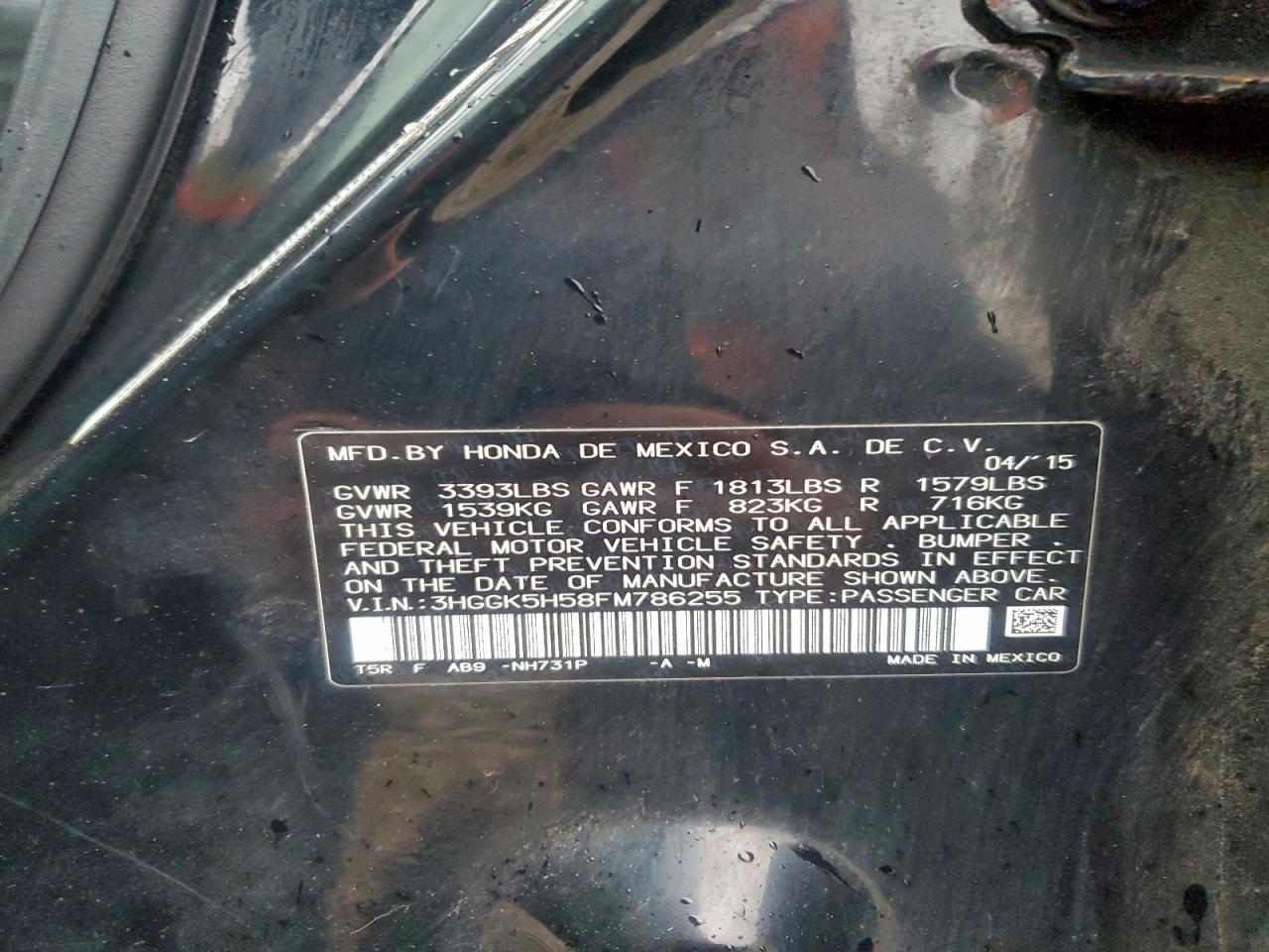 2015 HONDA FIT LX photo 12