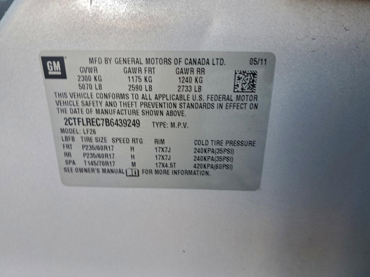 2011 GMC TERRAIN SLE photo 13
