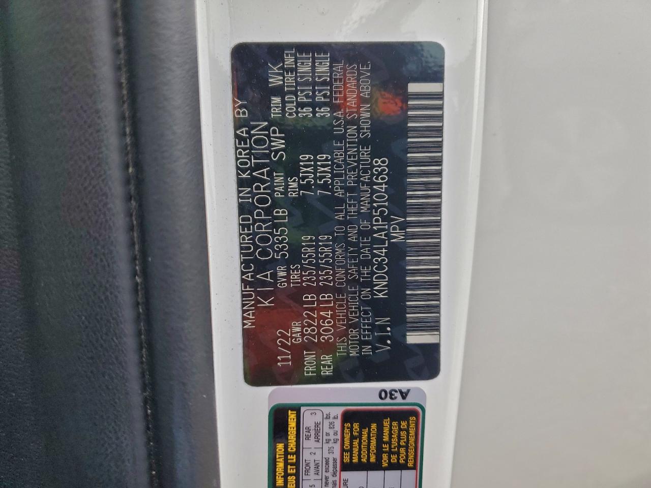 2023 KIA EV6 LIGHT photo 12