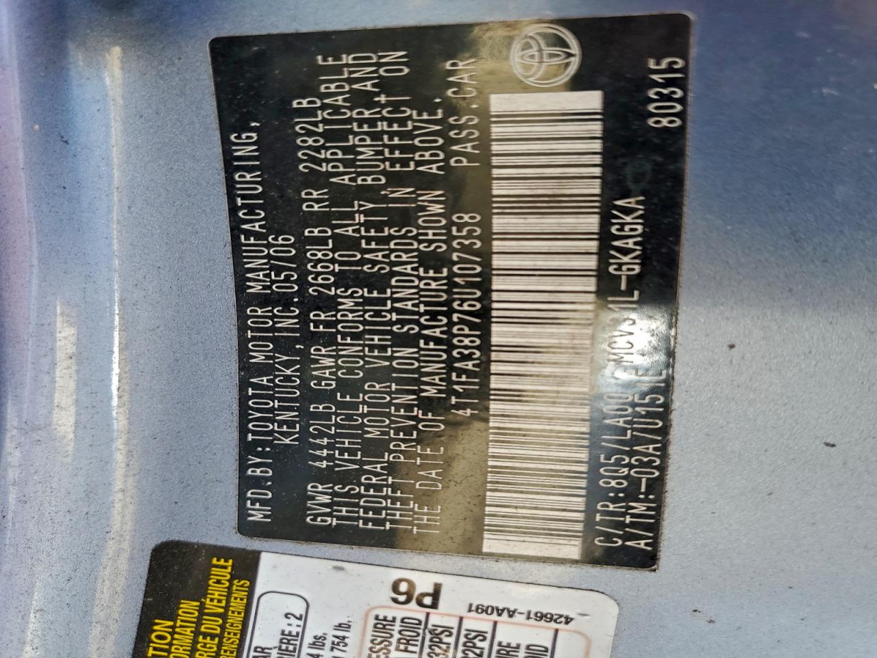 2006 TOYOTA CAMRY SOLARA SE photo 13