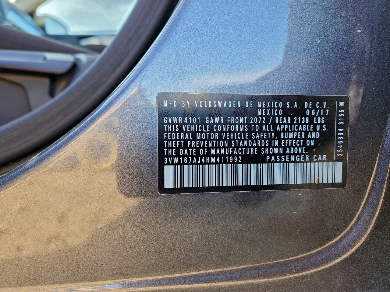 2017 VOLKSWAGEN JETTA S photo 12