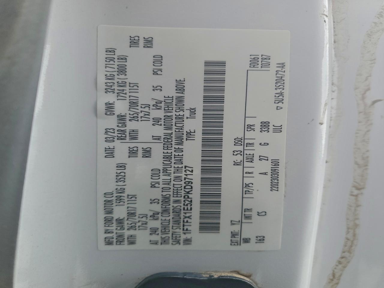2023 FORD F150 SUPER CAB photo 12