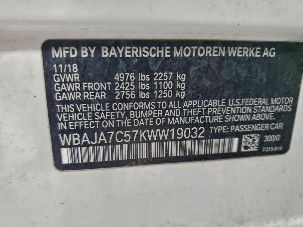 2019 BMW 530 XI photo 23