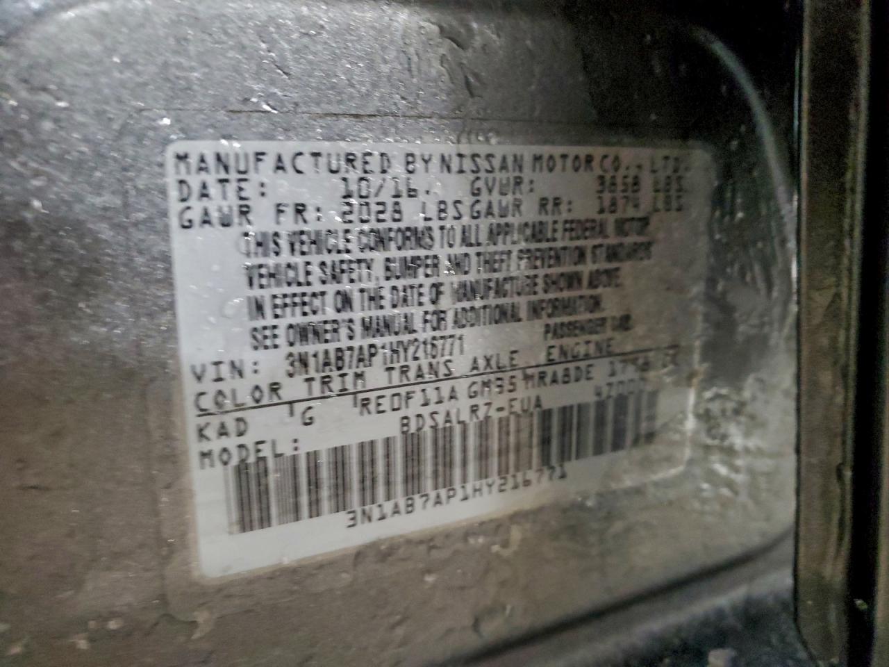 2017 NISSAN SENTRA S photo 12