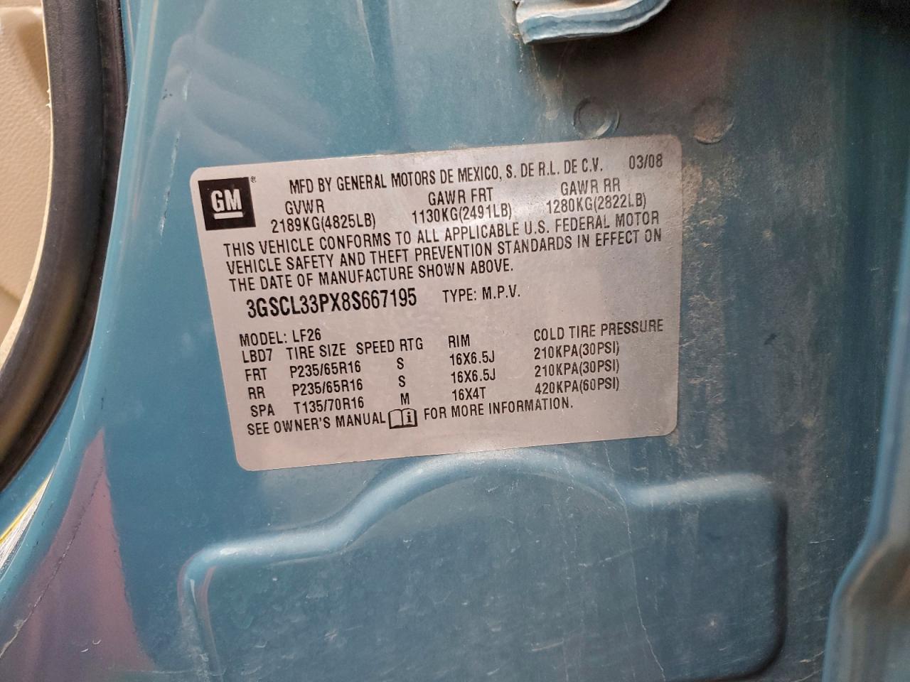 2008 SATURN VUE XE photo 25