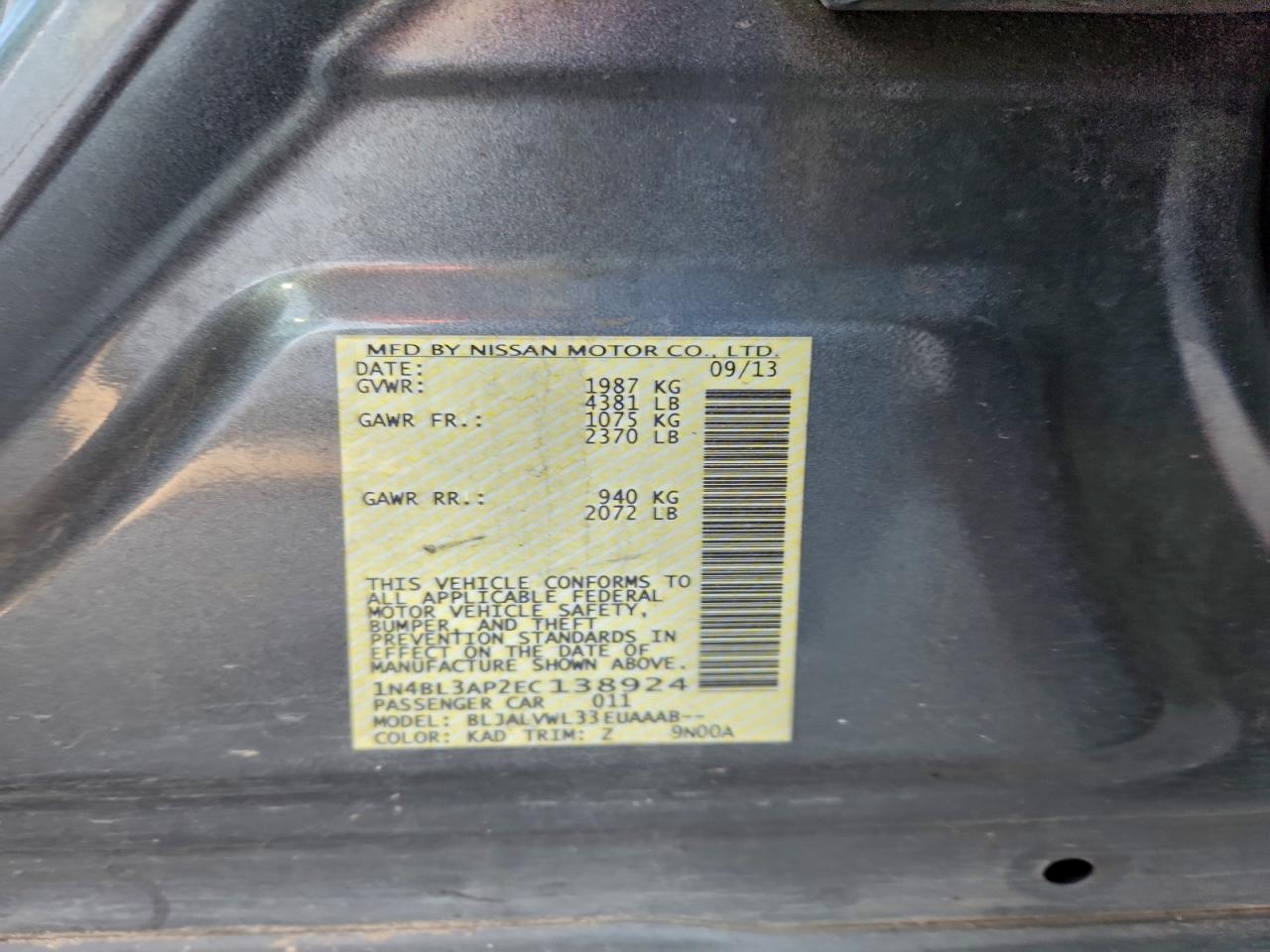 2014 NISSAN ALTIMA 3.5S photo 13
