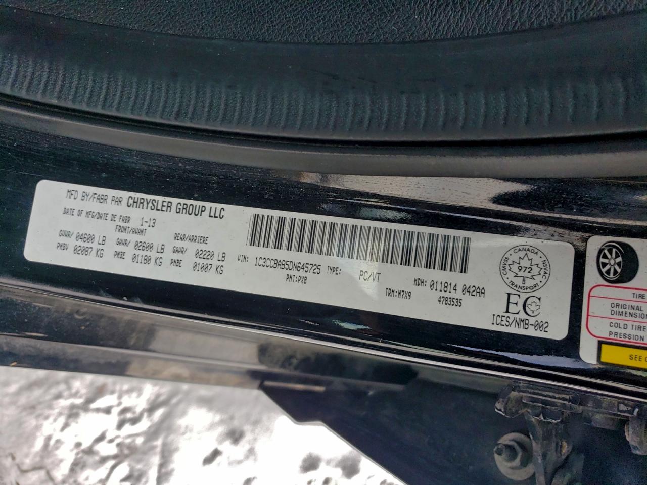 2013 CHRYSLER 200 LX photo 12