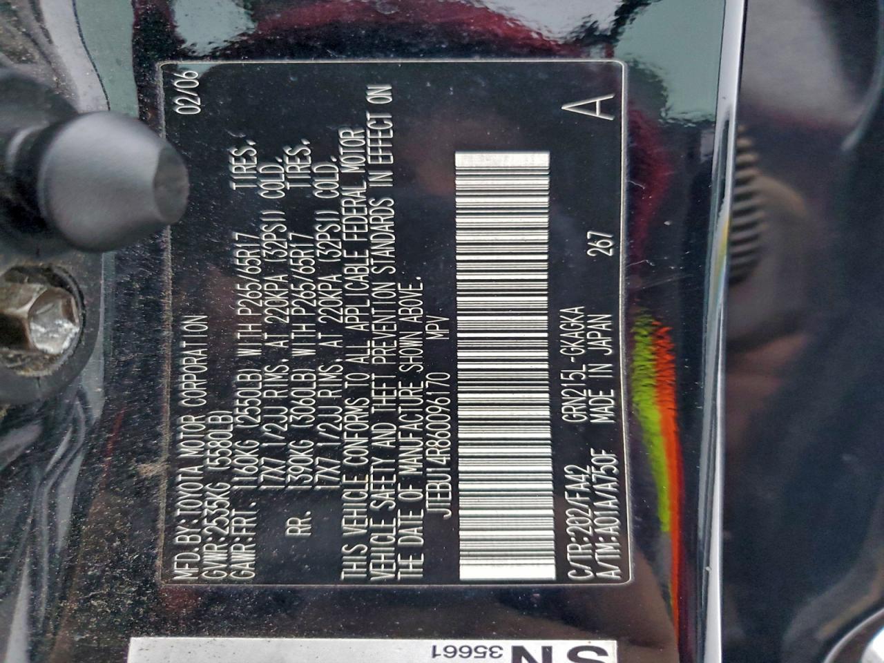 2006 TOYOTA 4RUNNER SR5 photo 13