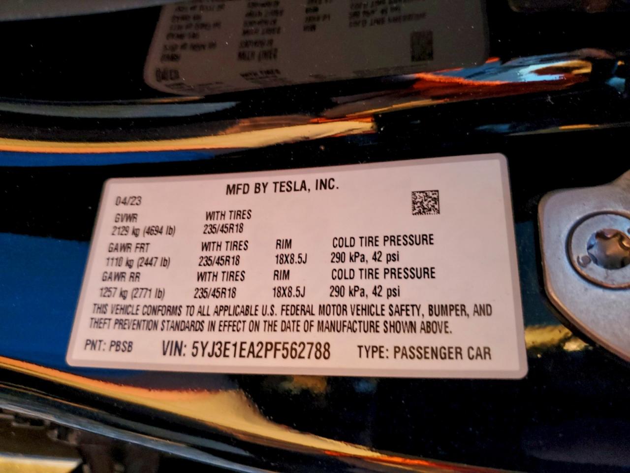 2023 TESLA MODEL 3 photo 34