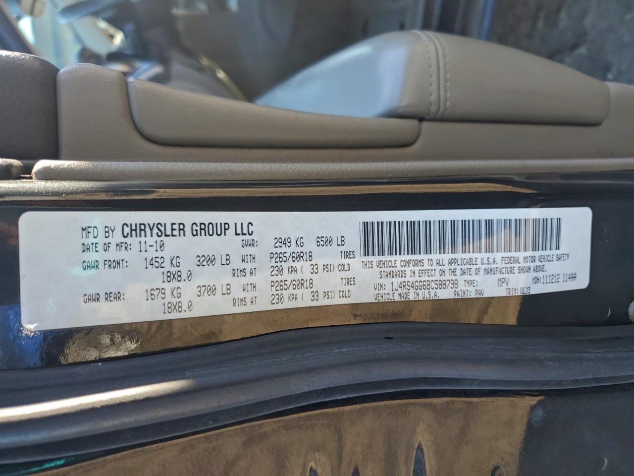 2011 JEEP GRAND CHEROKEE LAREDO photo 13