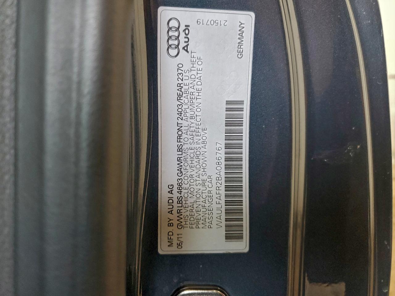 2011 AUDI A5 PREMIUM PLUS photo 12