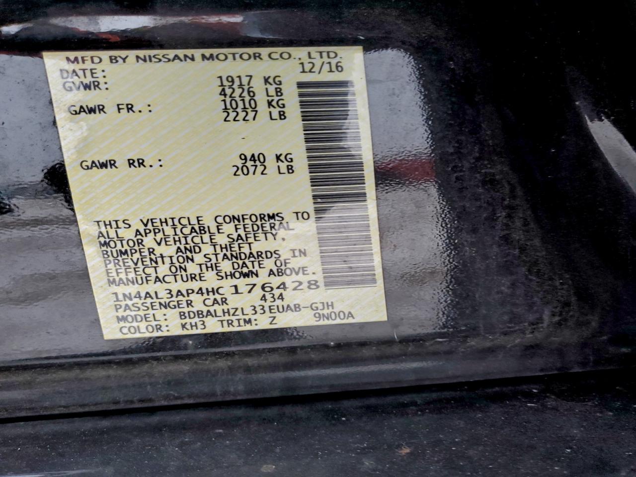 2017 NISSAN ALTIMA 2.5 photo 23