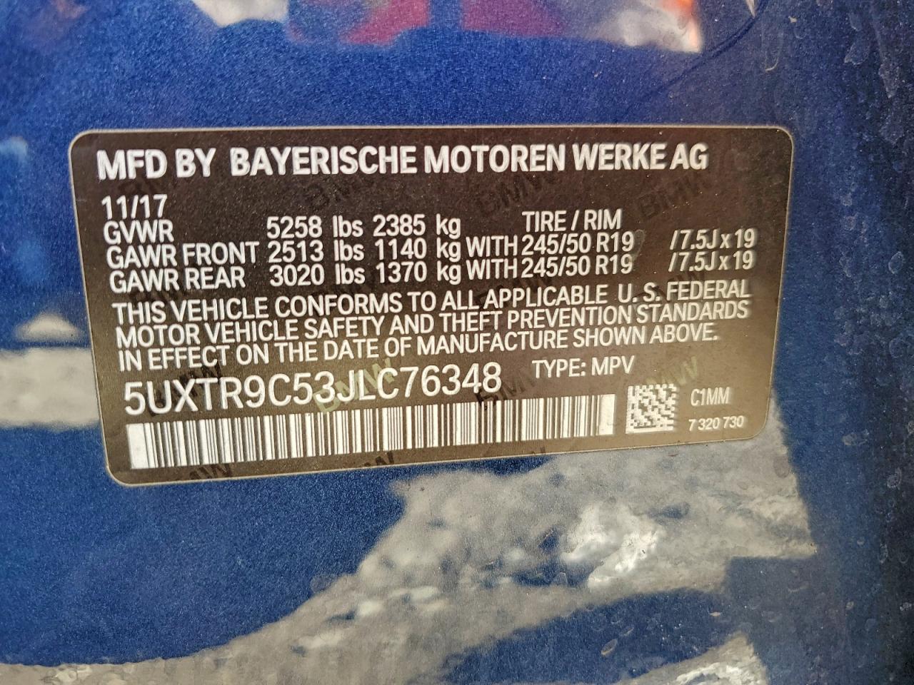 2018 BMW X3 XDRIVE30I photo 13