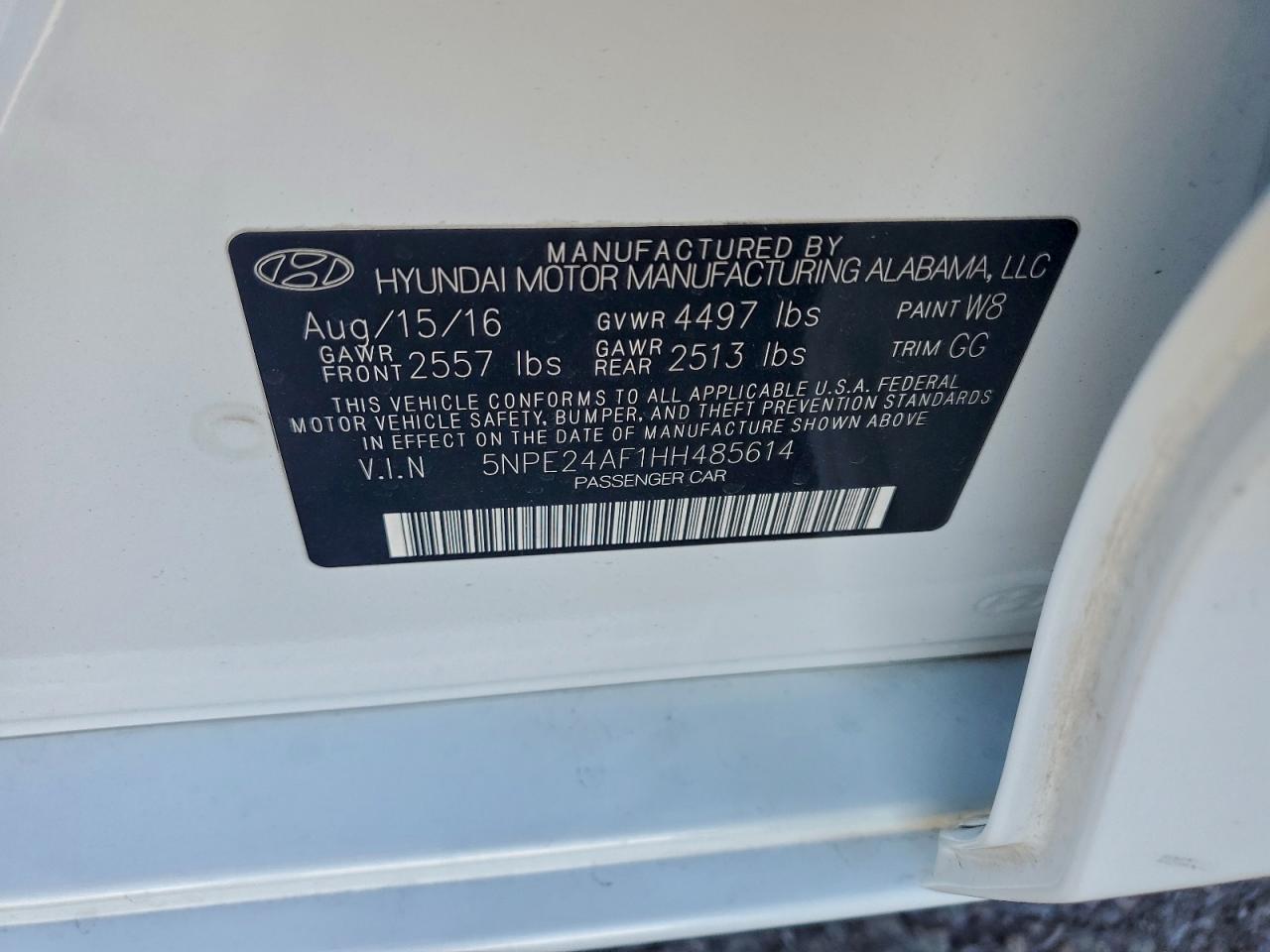 2017 HYUNDAI SONATA SE photo 12