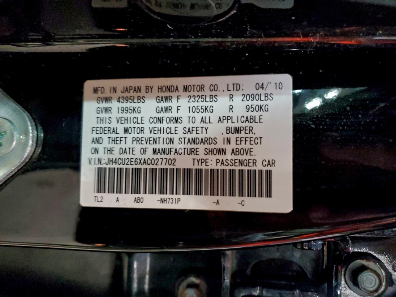 2010 ACURA TSX photo 12