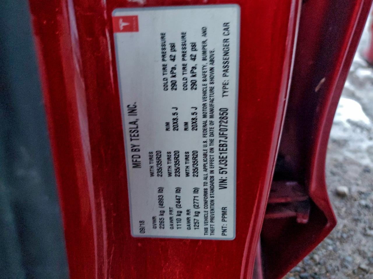 2018 TESLA MODEL 3 photo 13