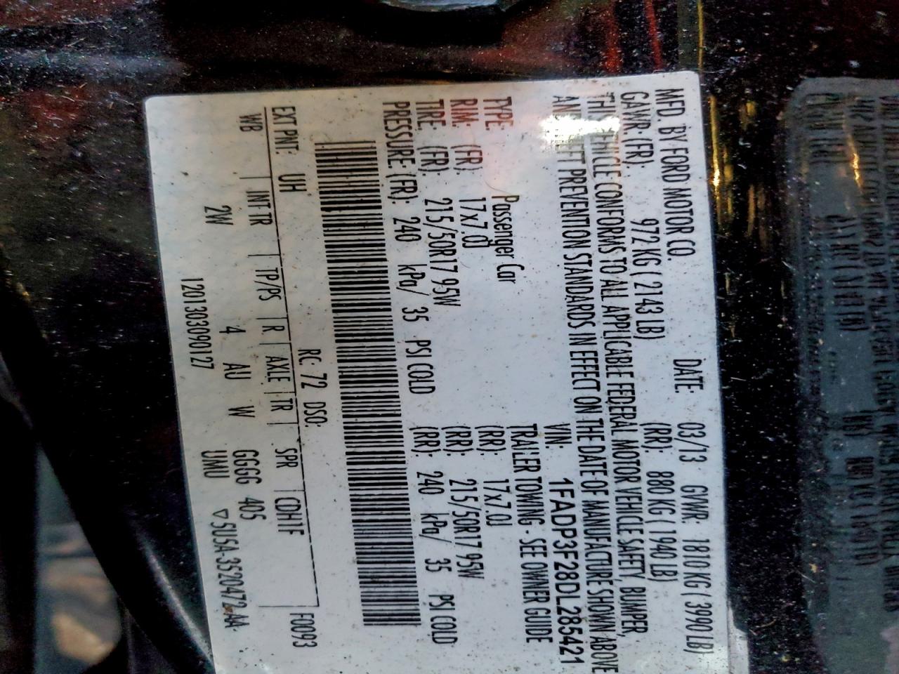 2013 FORD FOCUS SE photo 12