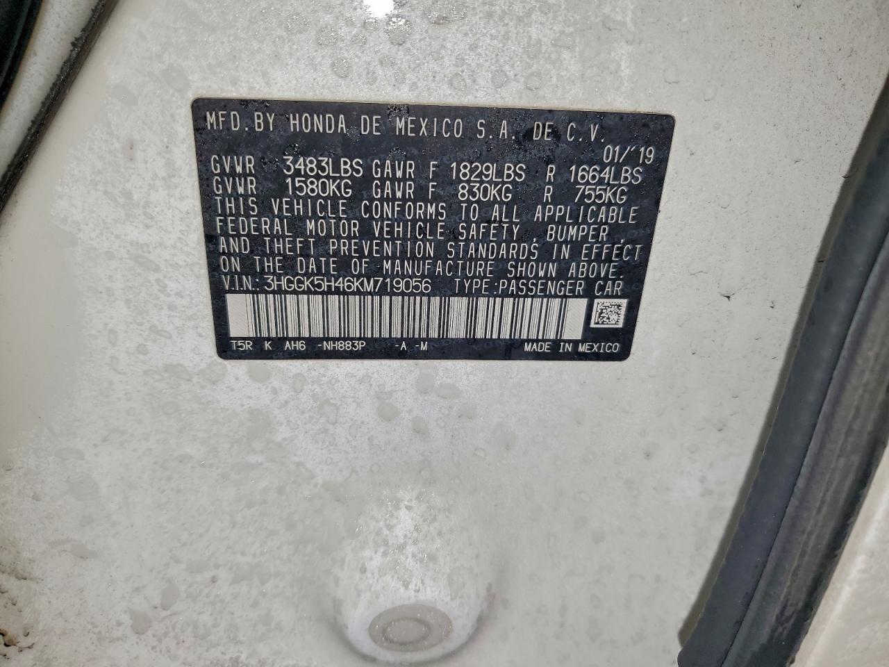 2019 HONDA FIT LX photo 13